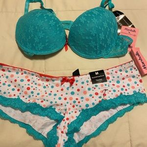 Lace bra and matching panties